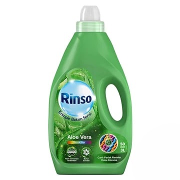 Rinso Sıvı Çamaşır Deterjanı Aloe Vera Renkliler İçin Renk Bakım Sağlayıcı ve Renk Koruyucu 3 Lt