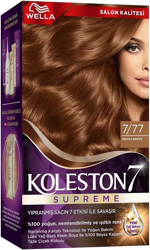 Wella Koleston Supreme Saç Boyası Kit 7/77 Işıltılı Kahve