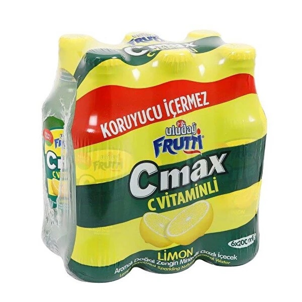 Uludağ Frutti Cmax Limon Soda 6x200 Ml