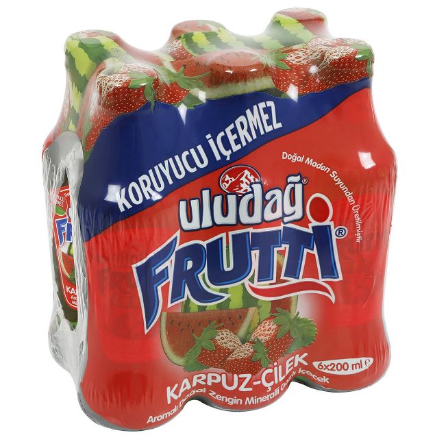 Uludağ Frutti Karpuz-Çilek Soda 6x200 ml