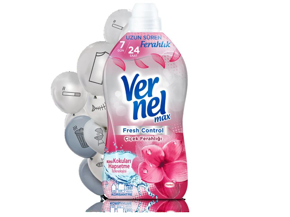 Vernel Max Konsantre Çamaşır Yumuşatıcı Çiçek Ferahlığı 1,3 Lt