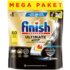 Finish Ultimate Plus Limon Ferahlığı Bulaşık Makinesi Tableti 60 Lı
