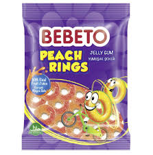 Bebeto Jelibon Şeftali Halkası 80 Gr