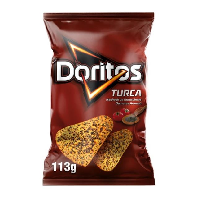 Doritos Turca Haşhaş Domates Mısır Cipsi Süper Boy 109 Gr