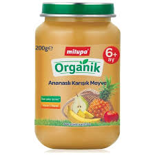Milupa Organik Ananaslı Karışım Meyveli Kavanoz Maması 200 Gr