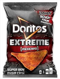 Doritos Extreme Mexicano Acı Baharatlı Mısır Cipsi Süper Boy 109 Gr