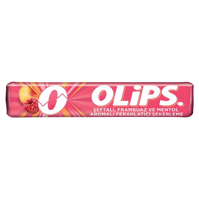 Olips Şeftali Frambuaz & Mentol Aromalı Şekerleme 28 Gr