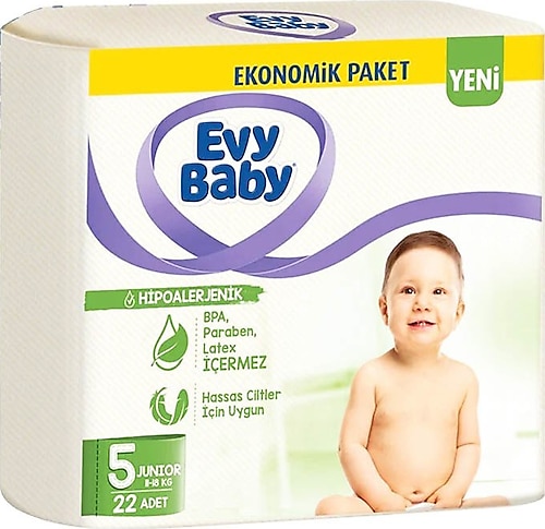Evy Baby 5 Numara Junior 22'li Bebek Bezi