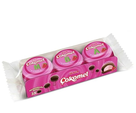 Ülker Çokomel Marshmallow Çilekli Bisküvi 36 Gr