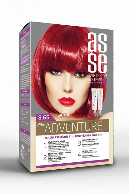 Asse  Adventure Set Saç Boyası No:8.66 Lal Kızıl